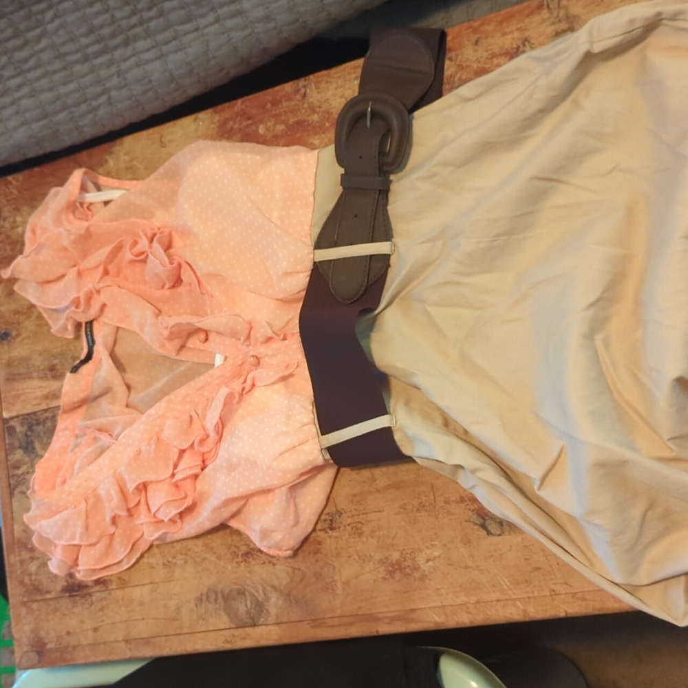 Tan and pink